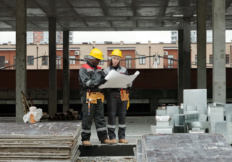 two interracial builders