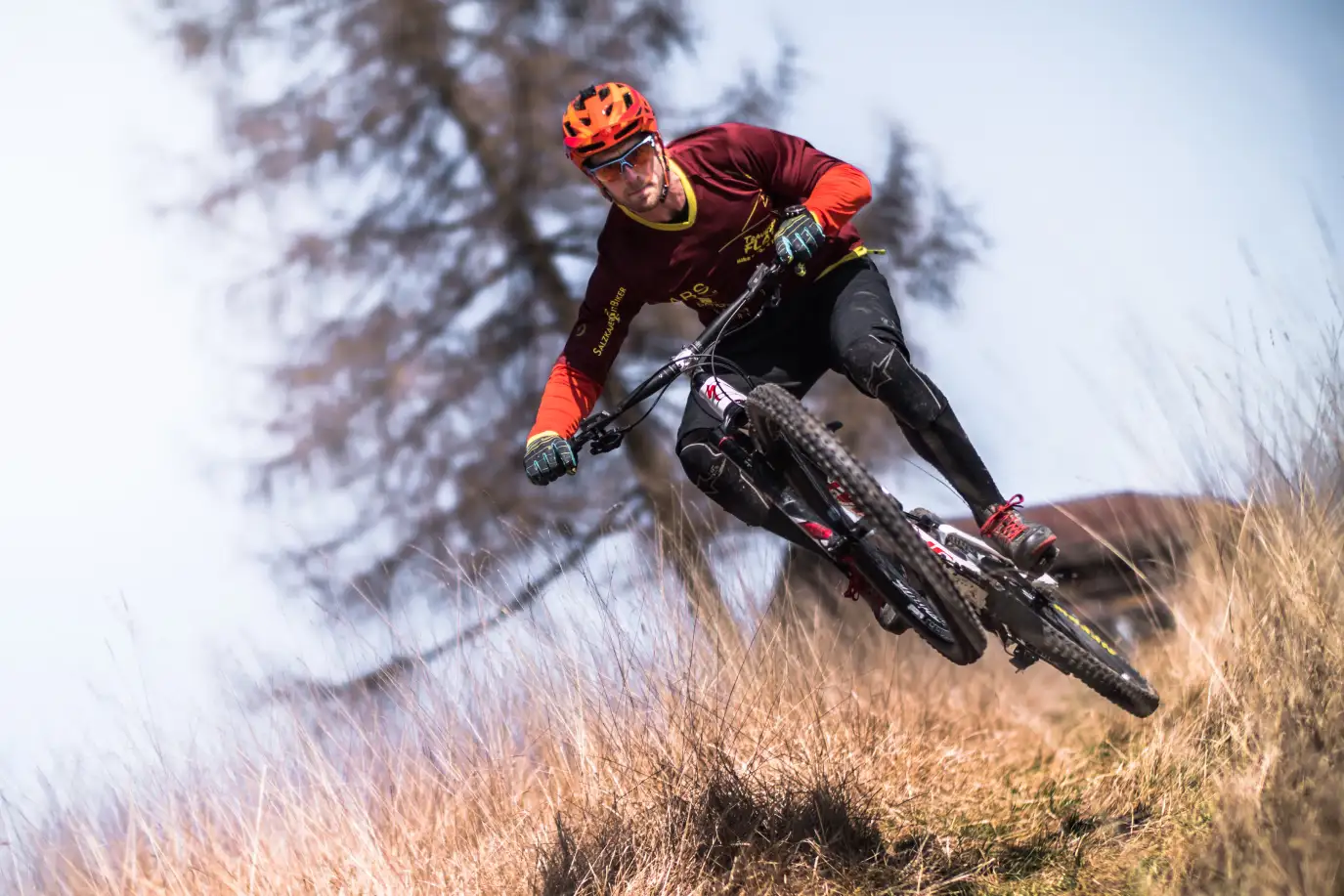 man person winter sport bicycle bike