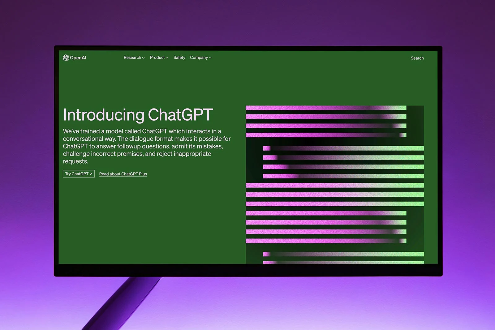 chatgpt introduction webpage