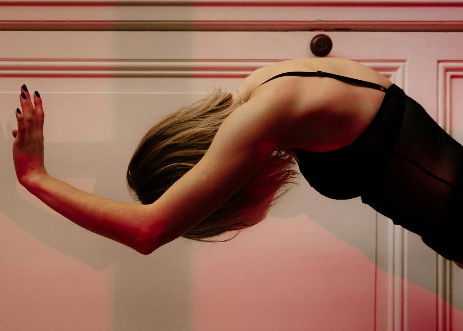 woman bending backward artistic pose