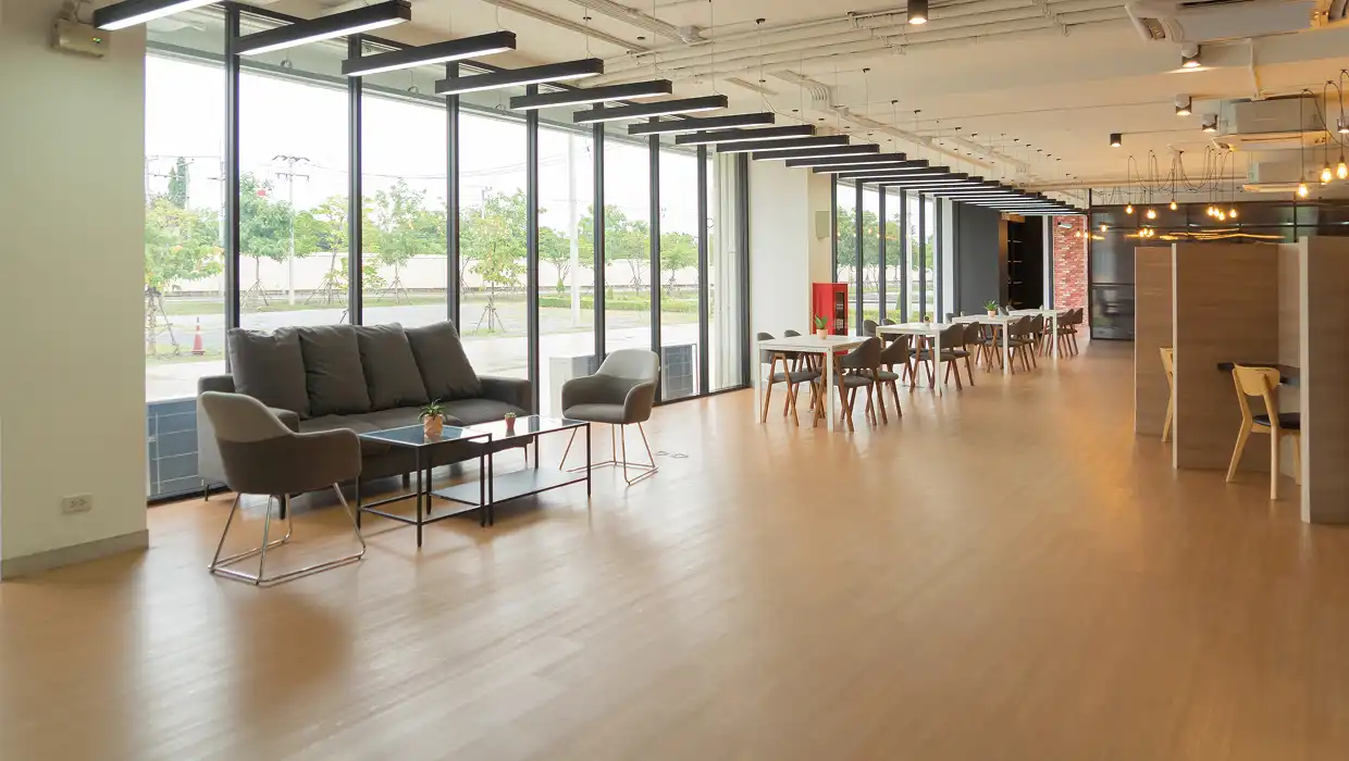 empty coworking space modern office room business