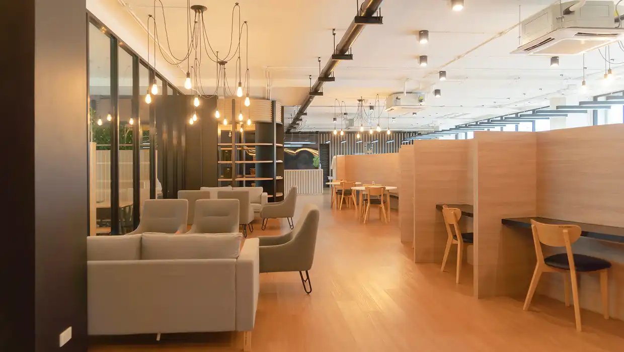 empty coworking space modern office room