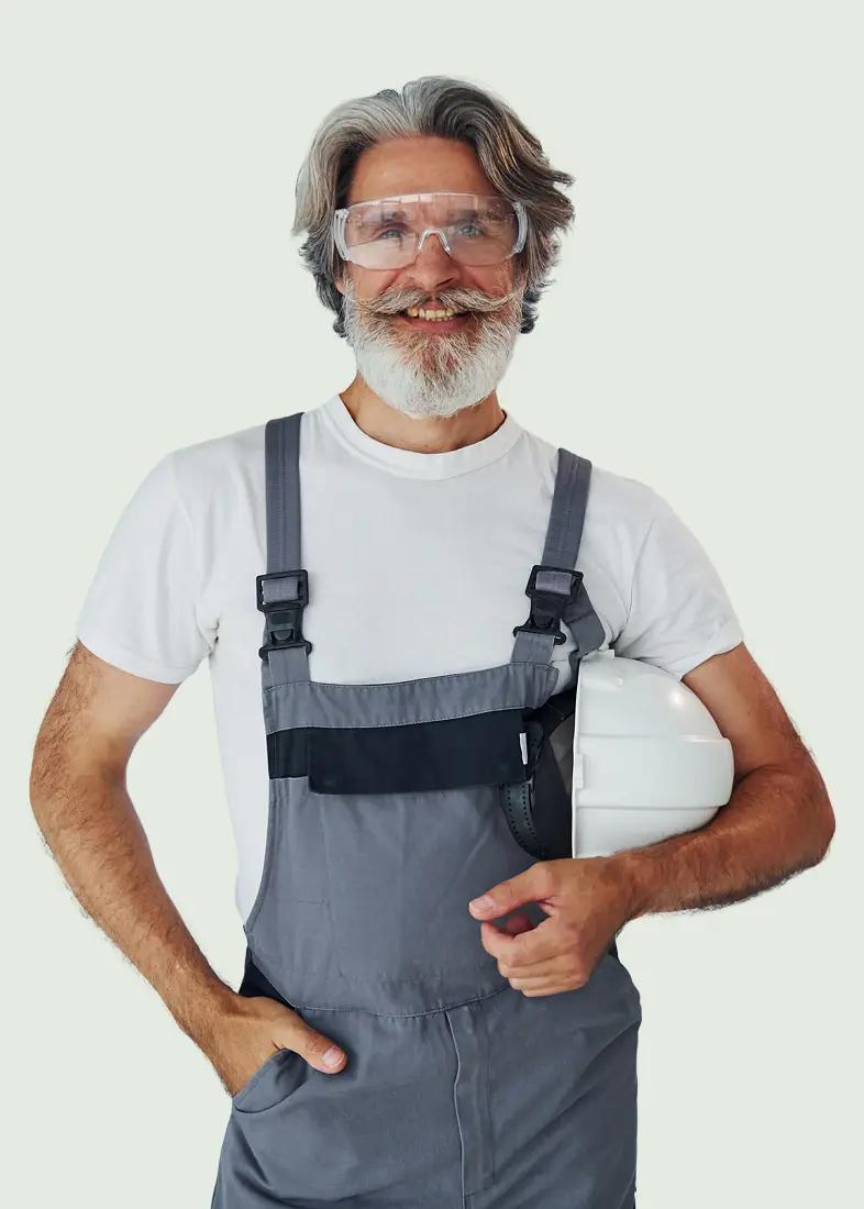 repairman ready for work senior stylish modern