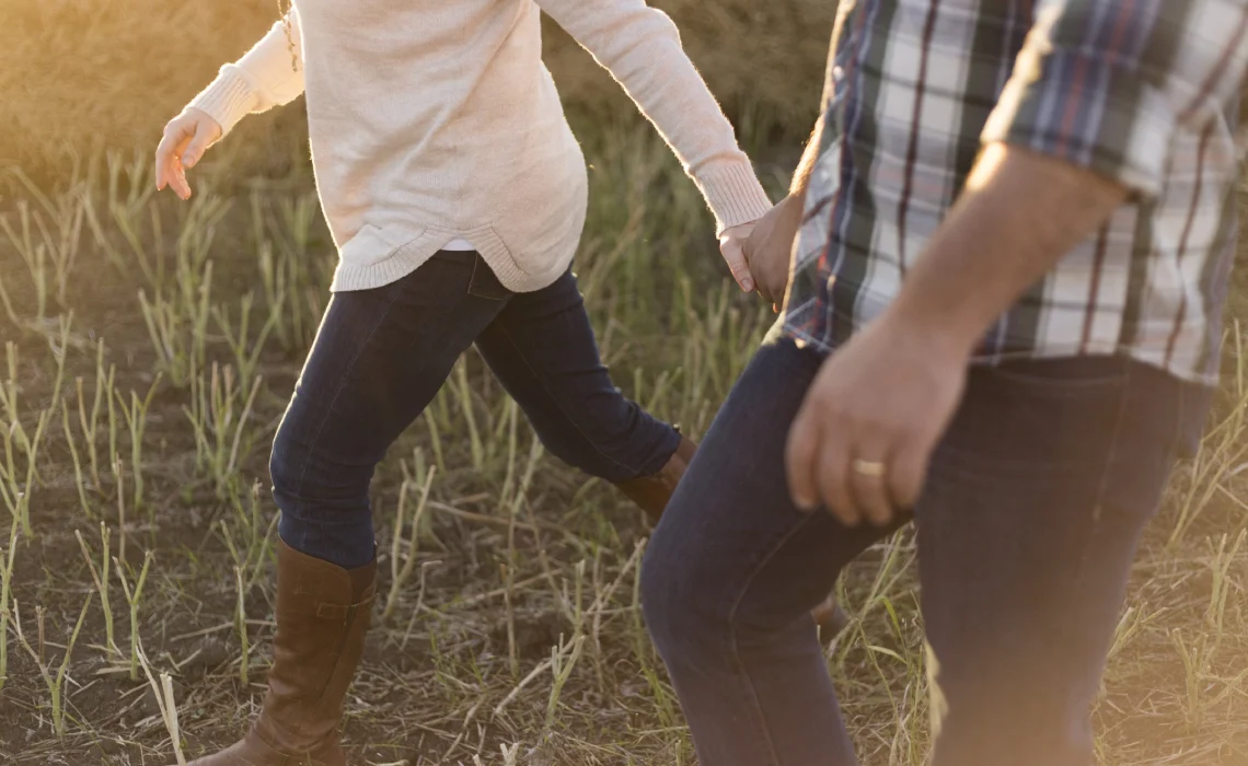 man grass blur people