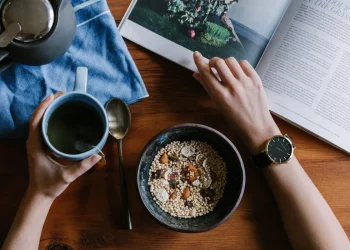 Healthy breakfast table
