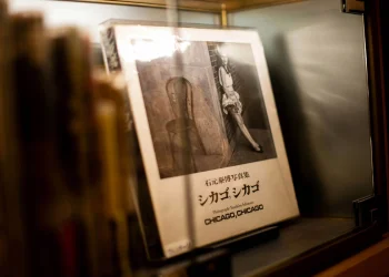 Person browsing book