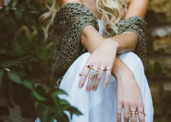 Woman sitting outdoors