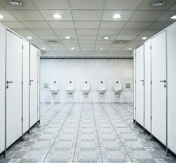 public men s toilet and shower with wall urinals and closed