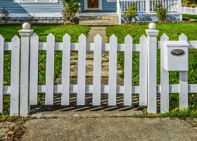 property home house fence picket fence estate