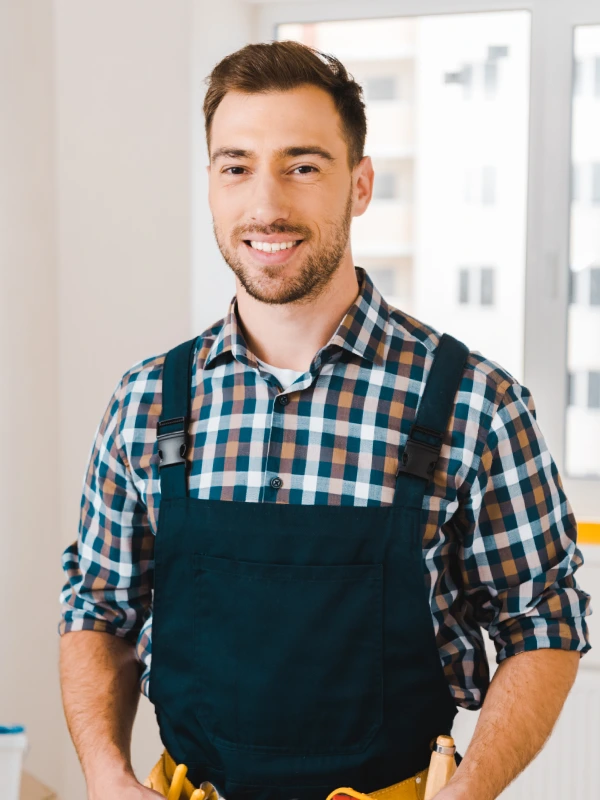 Portrait handyman smiling