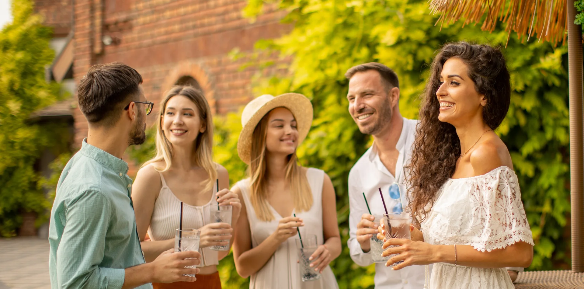 group of young people cheering and having fun