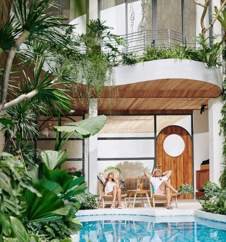 couple enjoying romantic vacation