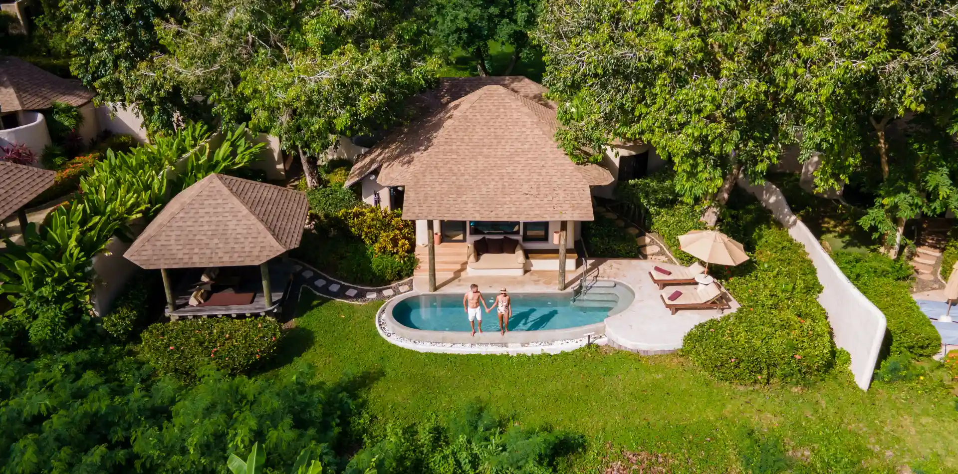 couple men and women on a luxury vacation