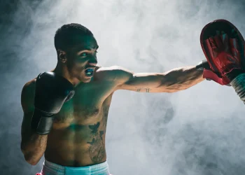 afro american male boxer