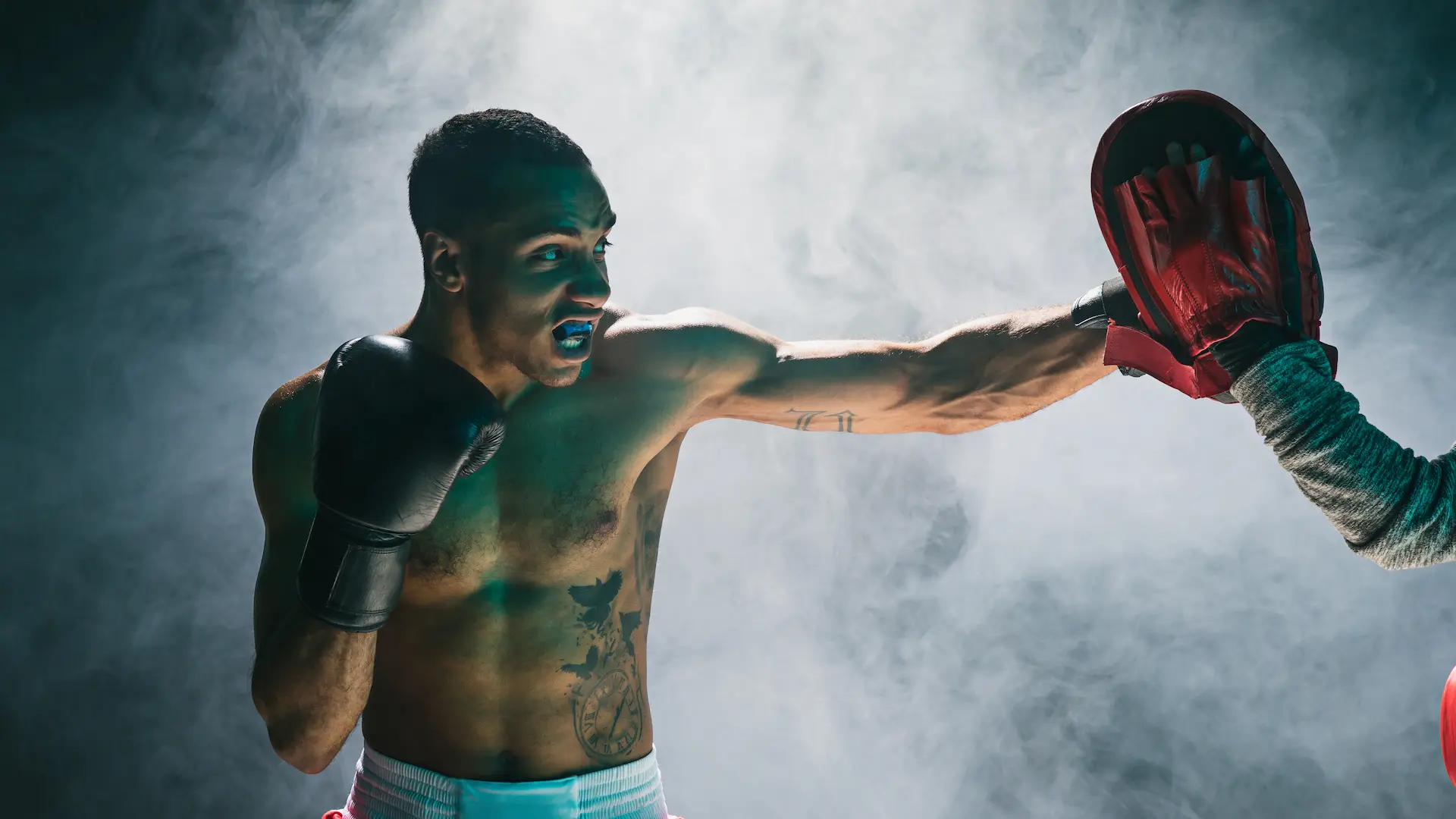 afro american male boxer