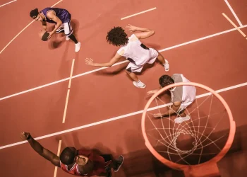 guys playing basketball