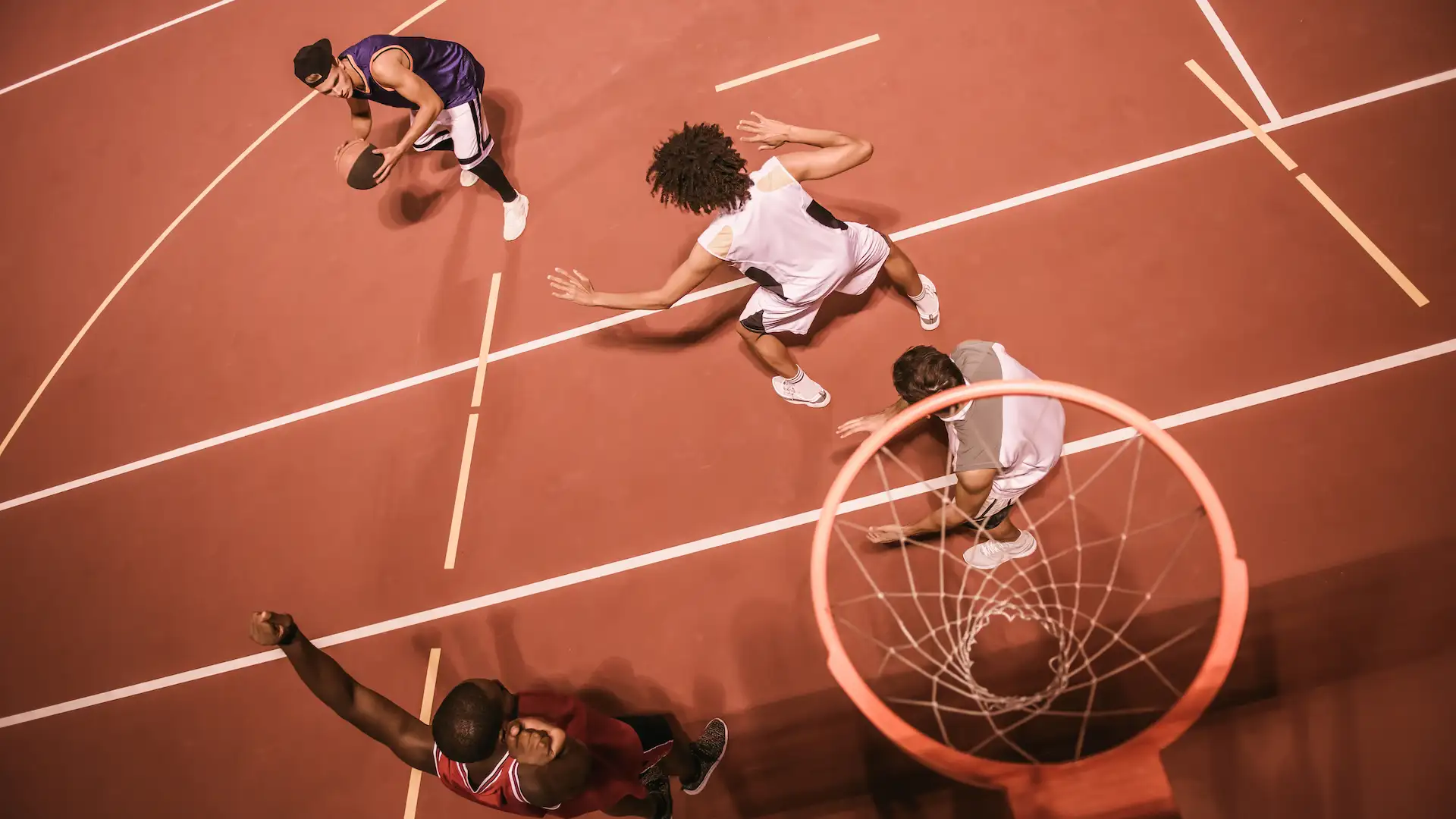 guys playing basketball
