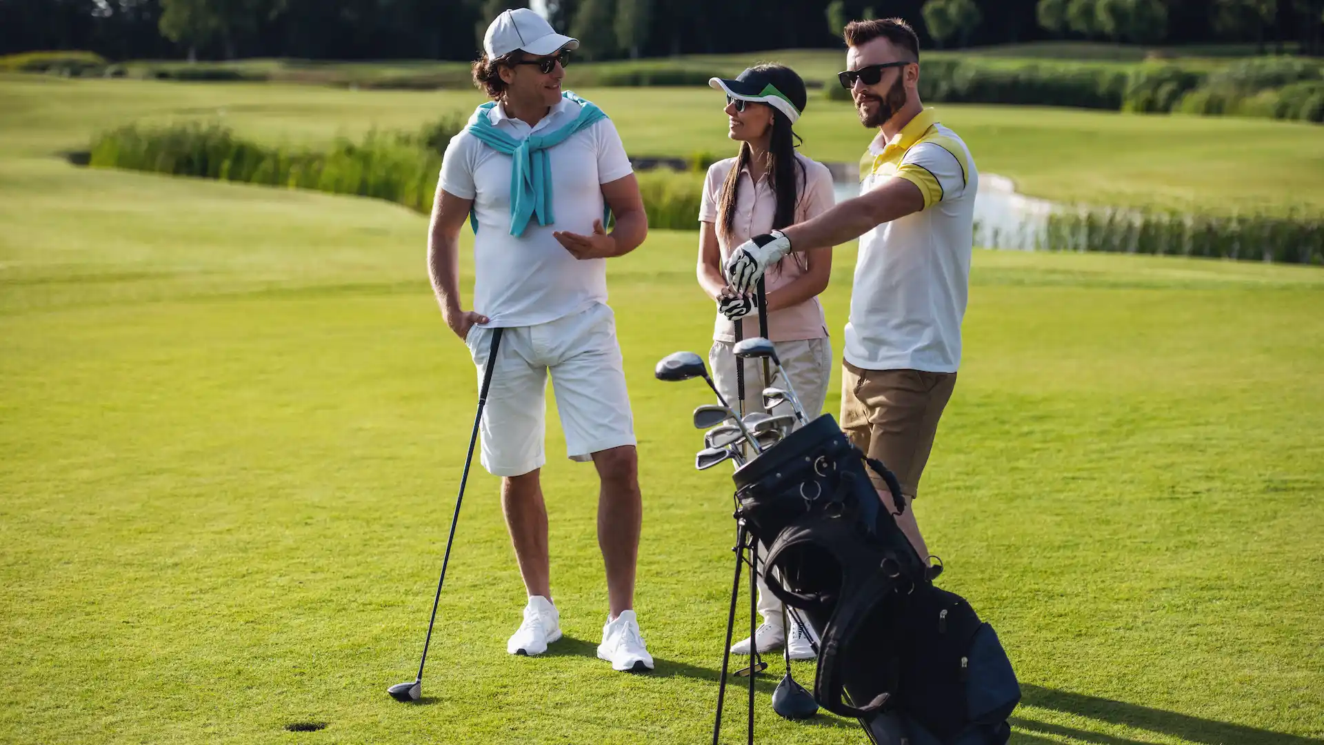 people playing golf