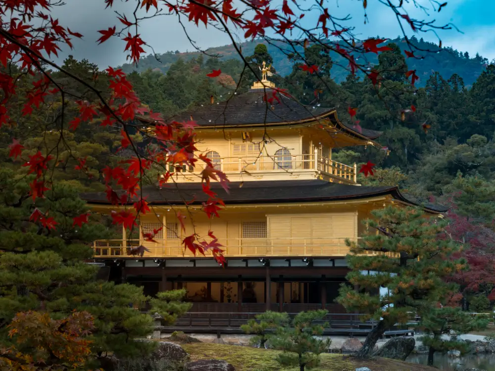 Exterior view of kinkaku-ji temple