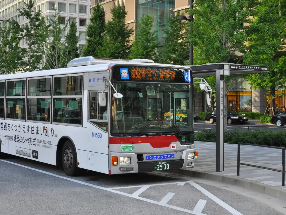 bus stop in japan