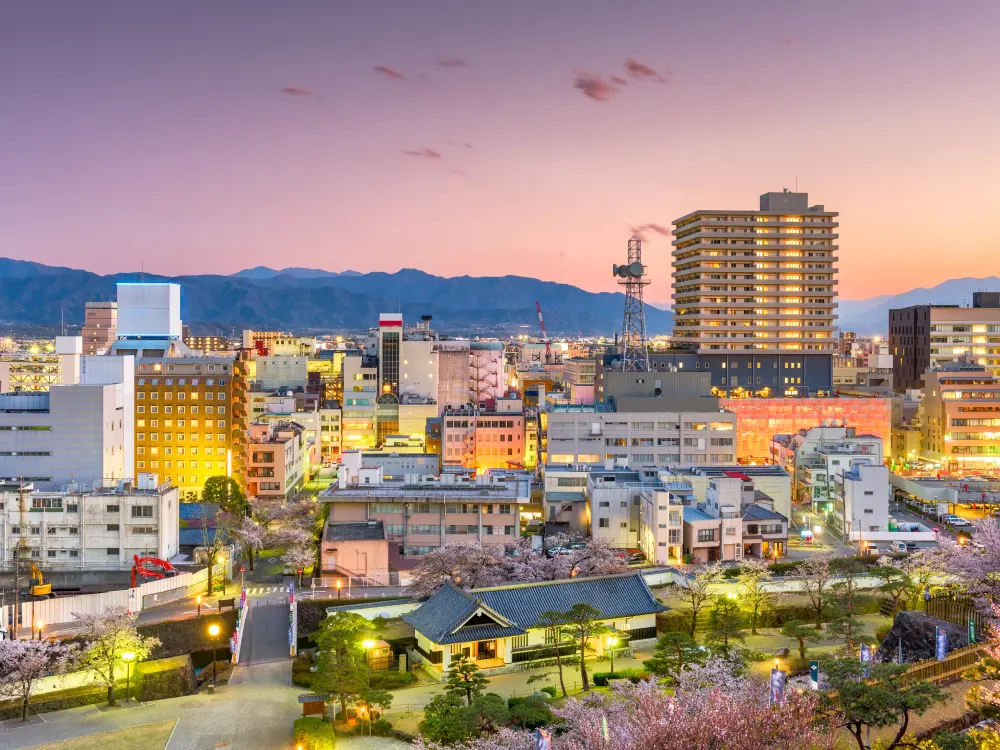 kofu city japan downtown