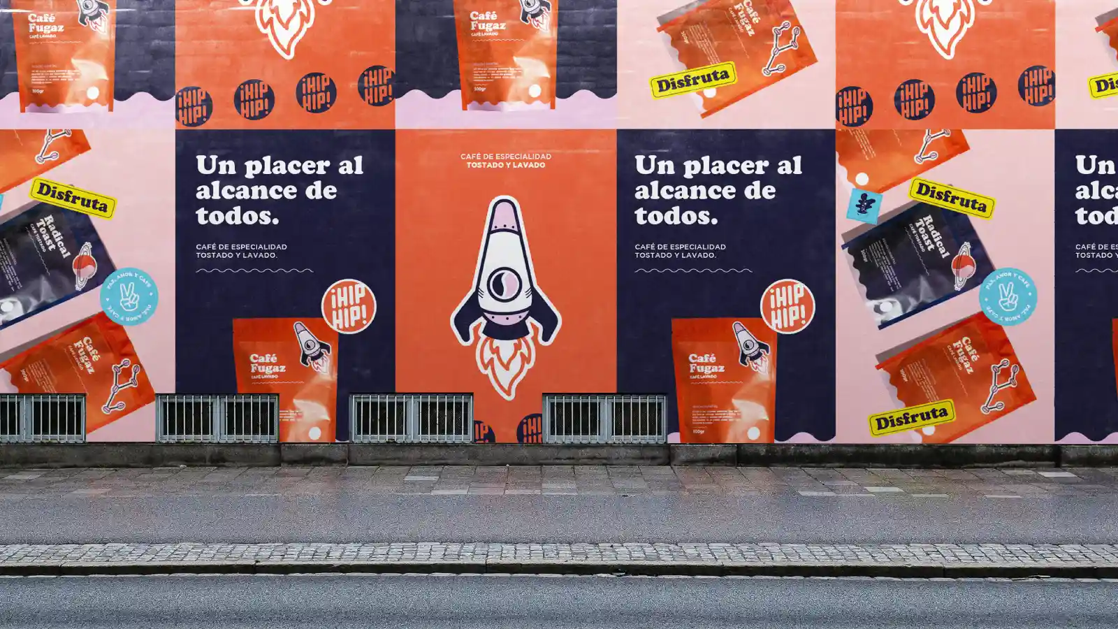 Colorful brand posters demonstrating storytelling in brand identity