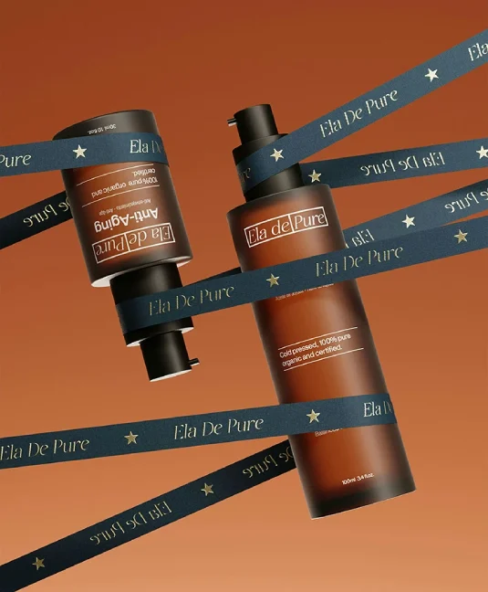 oil bottles with pump and dropper packaging