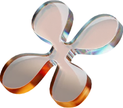 glass ornament with flower shape