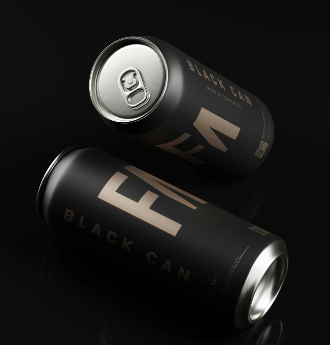 beverage black can packaging