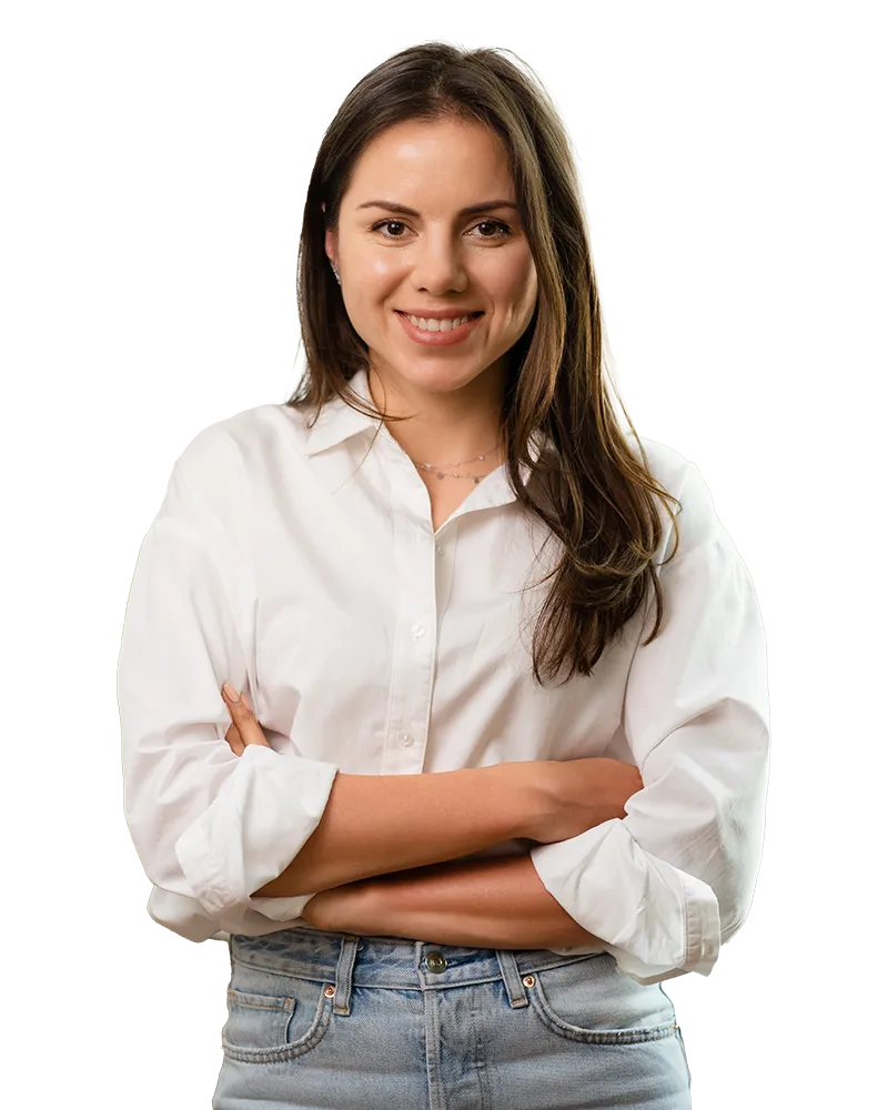 young cheery positive beautiful business woman